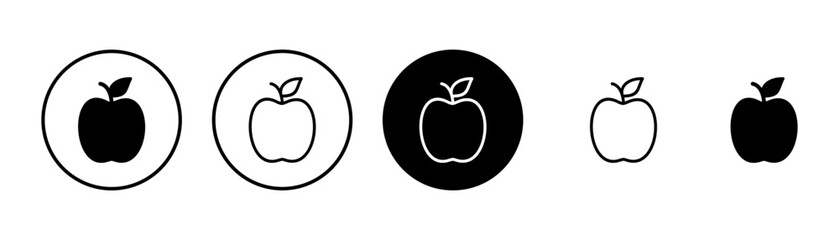 Apple icon vector isolated on white background. Apple vector icon.