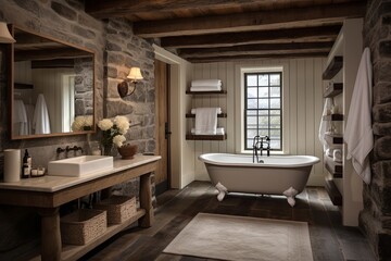 Rustic Farmhouse Charm: Cozy Bathroom Designs for a Rustic Touch