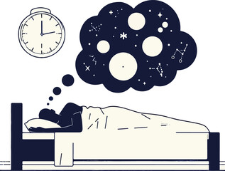 Insomnia illustration created by artificial intelligence.