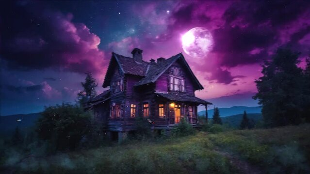 haunted house in the woods
