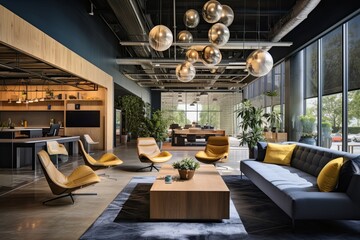 Silicon Valley Office Design: Cutting-Edge Breakout Areas & Recreational Spaces - obrazy, fototapety, plakaty