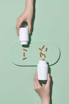 Pills spilling out of a pill bottle