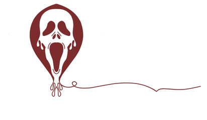 Helloween mask for celebrate. Helloween icon in line art style. Helloween mask icon for background. The mask.