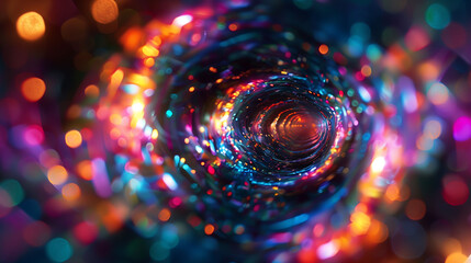 Abstract colorful spiral wave futuristic digital background