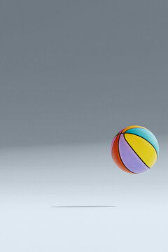 Basketball Bounce off the Floor