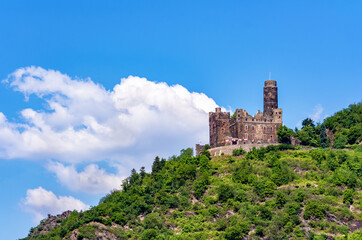 Fototapeta na wymiar Castle Maus, Mouse Castle, St. Goarshausen, Rhineland-Palatinate, Germany, Europe.