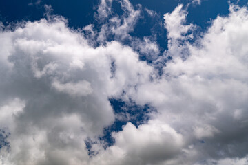 Beautiful blue sky white clouds nature environment background