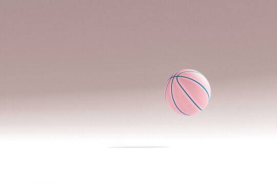 Jumping Soft Pink Basketball Ball