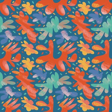 seamless pattern with abstract shapes spots