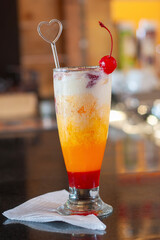 Bloody soda mulberry mocktail