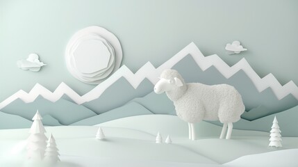 Lambs, paper creation. Generative AI