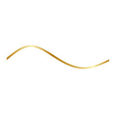 Minimalist golden line. Golden footer. Wedding ornament 