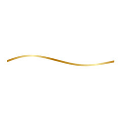 Minimalist golden line. Golden footer. Wedding ornament 