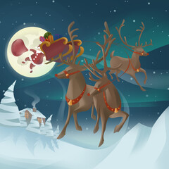Santa clause reindeers
