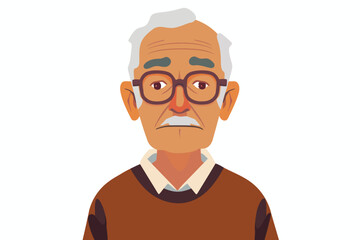 latin old man isolated vector style