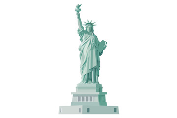 Statue of liberty isolated vector style - obrazy, fototapety, plakaty
