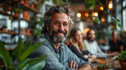 Obraz premium smiling businesspeople client discussing business in office space