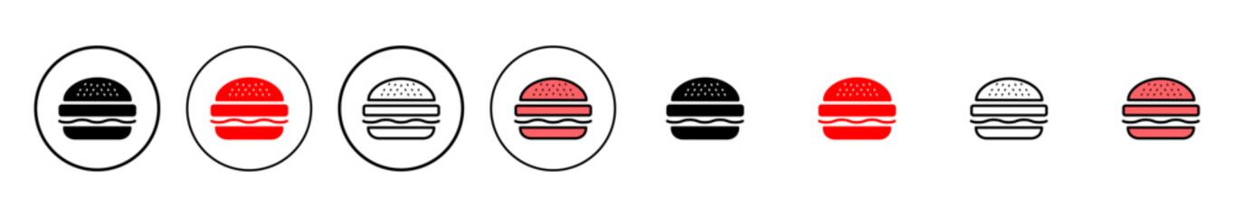 Burger icon vector illustration. burger sign and symbol. hamburger