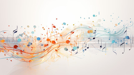 Vibrant Abstract Music Composition Background