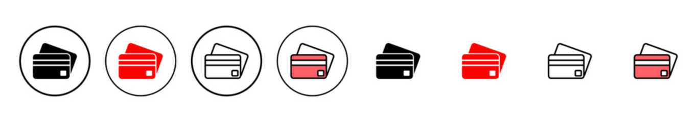 Credit card icon vector illustration. Credit card payment sign and symbol