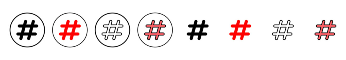 Hashtag icon vector illustration. hashtag sign and symbol