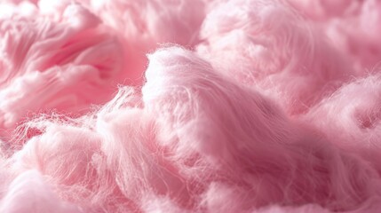 A soft, fluffy pink texture background, resembling cotton candy.