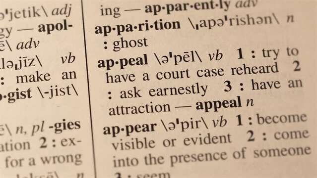 16 appeal word definition page text letters on dictionary
