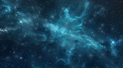 Dark blue teal night sky with stars texture