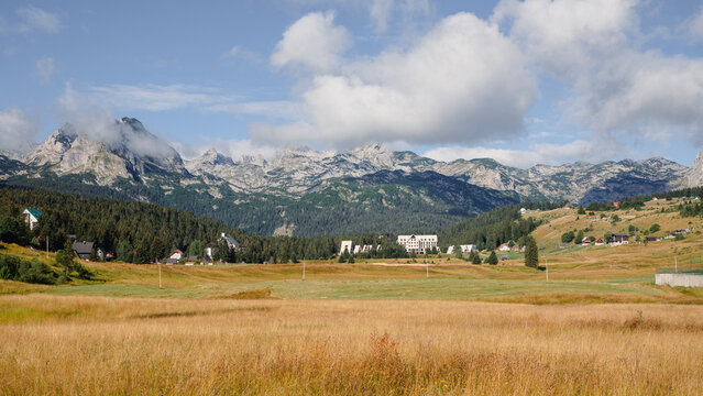 Mountains of Durmitor National Park from Zabljak City.