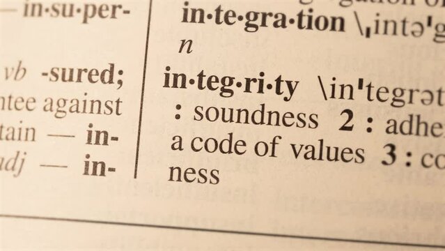 23 integrity word definition page text letters on dictionary