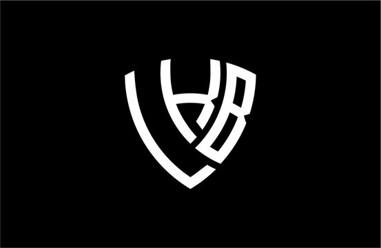 LKB creative letter shield logo design vector icon illustration