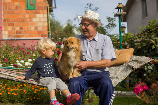 relaxing olderly man