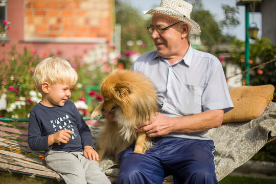 relaxing olderly man