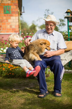 relaxing olderly man