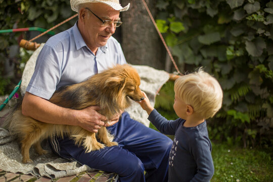 relaxing olderly man
