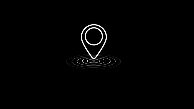 Animated location icon, pin icon