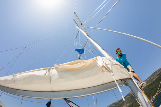 Sailor on mast