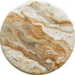 Classic ceramic art piece in beige color