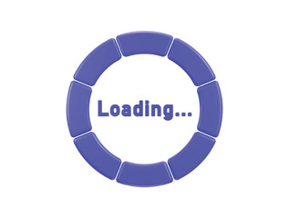 loading icon 3d rendering vector illustration
