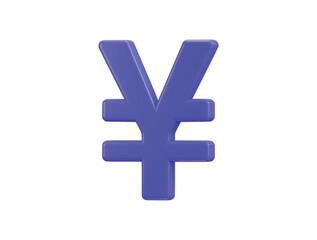 yen symbol 3d render