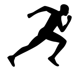 running people silhouette