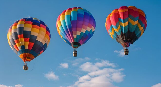Colorful hot air balloons, freedom
