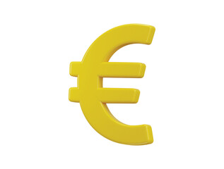 3d euro currency symbol icon vector illustration