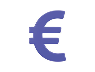 euro currency symbol icon 3d rendering vector illustration