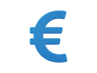 euro currency icon 3d rendering vector illustration