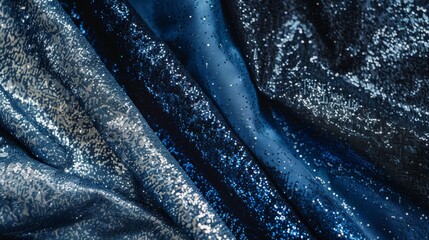 Shimmering midnight navy and icy glacier blue, arctic dreams - obrazy, fototapety, plakaty