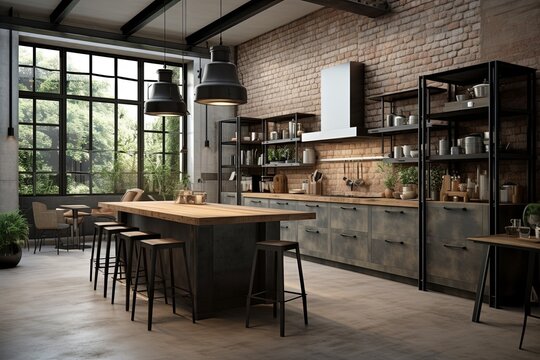 Concrete Elegance: Industrial-Chic Kitchen Concepts