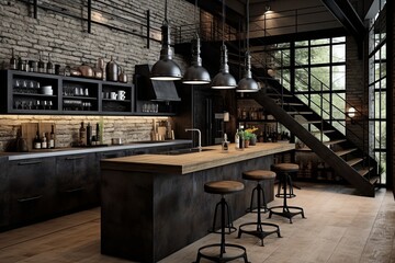 Edgy Industrial-Chic Kitchen Concepts: Revamp Your Space with Industrial Vibes