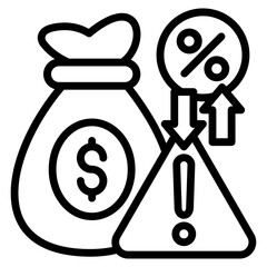 Investment Risk Icon Element For Design