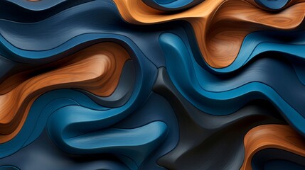 Fototapeta premium Close-up, wood marquetry wallpaper, abstract pattern background